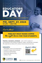 2024 Educators Day flier - Sept. 27